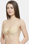 PrettyCat Single Layered Demi Coverage Stick-On Bra - Beige — thumbnail 3