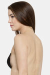 PrettyCat Single Layered Demi Coverage Stick-On Bra - Black — thumbnail 3