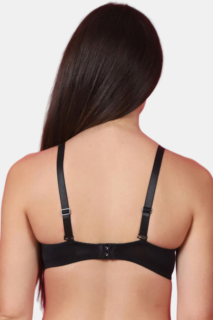 PrettyCat Padded Demi Coverage Strapless Bra - Black — image 2