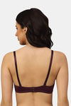 PrettyCat Padded Demi Coverage Strapless Bra - Burgundy — thumbnail 2