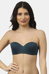 PrettyCat Padded Demi Coverage Strapless Bra - Green — thumbnail 1
