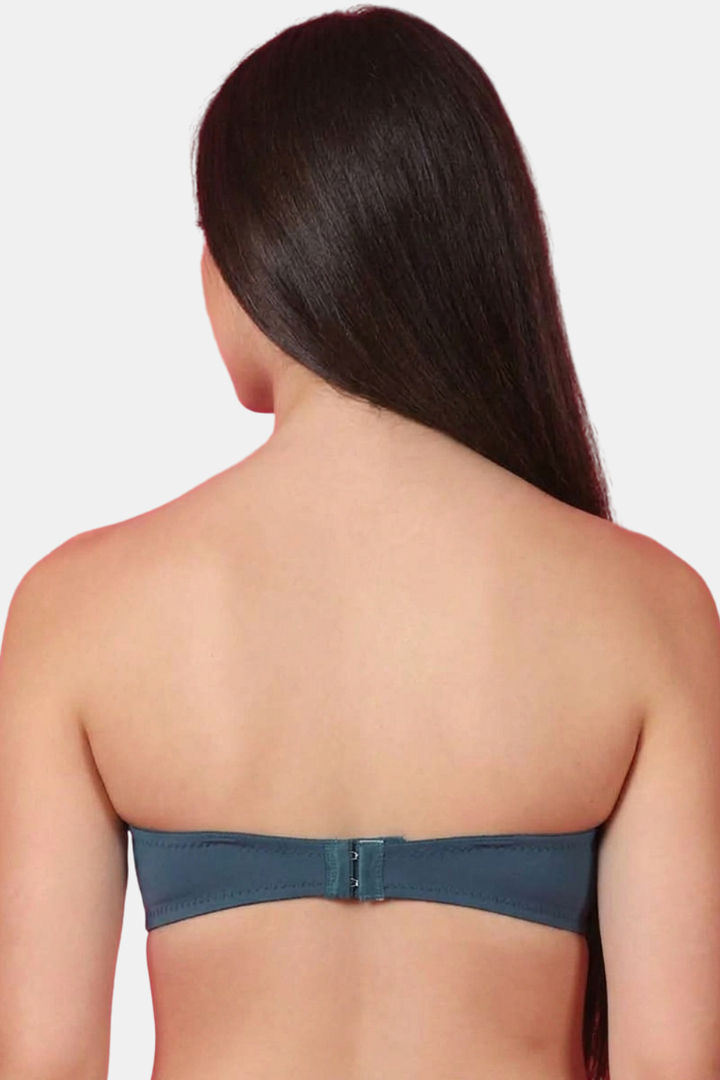 PrettyCat Padded Demi Coverage Strapless Bra - Green — image 2