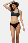 PrettyCat Padded Demi Coverage Strapless Bra - Green — thumbnail 6