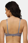 PrettyCat Padded Demi Coverage Strapless Bra - Grey — thumbnail 2