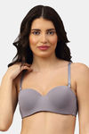 PrettyCat Padded Demi Coverage Strapless Bra - Grey — thumbnail 3
