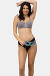 PrettyCat Padded Demi Coverage Strapless Bra - Grey — thumbnail 6