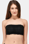 PrettyCat Padded Medium Coverage Tube Bra - Black — thumbnail 1