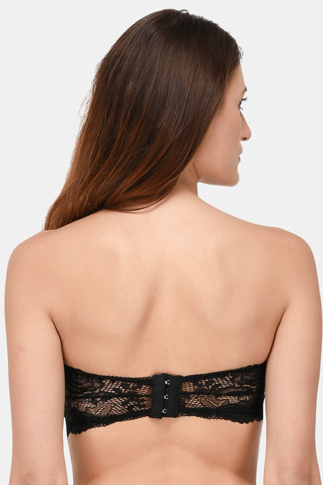 PrettyCat Padded Medium Coverage Tube Bra - Black — image 2