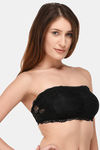 PrettyCat Padded Medium Coverage Tube Bra - Black — thumbnail 3
