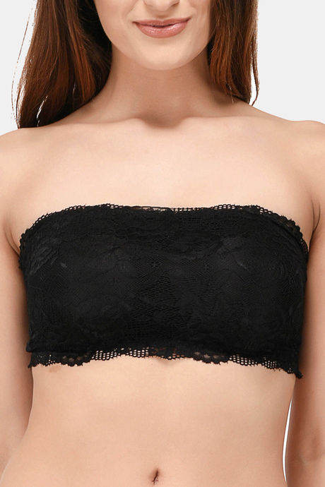 PrettyCat Padded Medium Coverage Tube Bra - Black — image 4