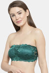PrettyCat Padded Medium Coverage Tube Bra - Green — thumbnail 3