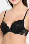 PrettyCat Padded 3/4Th Coverage Lace Bra Bra - Black — thumbnail 5
