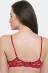 PrettyCat Padded 3/4Th Coverage Lace Bra Bra - Maroon — thumbnail 2