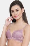 PrettyCat Padded 3/4Th Coverage Lace Bra Bra - Mauve — thumbnail 3