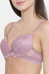 PrettyCat Padded 3/4Th Coverage Lace Bra Bra - Mauve — thumbnail 5