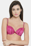 PrettyCat Padded 3/4Th Coverage Lace Bra Bra - Pink — thumbnail 1