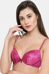 PrettyCat Padded 3/4Th Coverage Lace Bra Bra - Pink — thumbnail 4