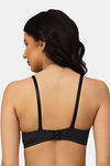 PrettyCat Padded Demi Coverage Strapless Bra - Black — thumbnail 2