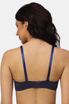 PrettyCat Padded Demi Coverage Strapless Bra - Blue — thumbnail 2