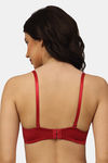 PrettyCat Padded Demi Coverage Strapless Bra - Red — thumbnail 2
