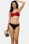 PrettyCat Padded Demi Coverage Strapless Bra - Red — thumbnail 5