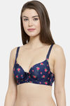 PrettyCat Padded 3/4Th Coverage T-Shirt Bra - Blue — thumbnail 3