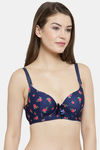 PrettyCat Padded 3/4Th Coverage T-Shirt Bra - Blue — thumbnail 4