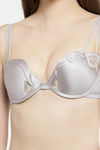 PrettyCat Push-Up 3/4Th Coverage Push-Up Bra - Grey — thumbnail 5