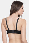 PrettyCat Padded Wired Medium Coverage T-Shirt Bra - Black — thumbnail 2