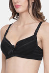 PrettyCat Padded Wired Medium Coverage T-Shirt Bra - Black — thumbnail 4
