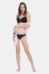 PrettyCat Padded Wired Medium Coverage T-Shirt Bra - Black — thumbnail 5