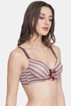 PrettyCat Padded 3/4Th Coverage T-Shirt Bra - Brown — thumbnail 3