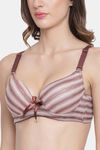 PrettyCat Padded 3/4Th Coverage T-Shirt Bra - Brown — thumbnail 4