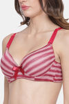 PrettyCat Padded 3/4Th Coverage T-Shirt Bra - Red — thumbnail 4