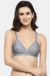 PrettyCat Padded 3/4Th Coverage T-Shirt Bra - Grey — thumbnail 1