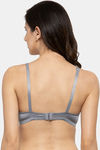PrettyCat Padded 3/4Th Coverage T-Shirt Bra - Grey — thumbnail 2