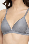 PrettyCat Padded 3/4Th Coverage T-Shirt Bra - Grey — thumbnail 4