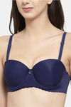 PrettyCat Padded Demi Coverage Strapless Bra - Blue — thumbnail 4