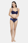 PrettyCat Padded Demi Coverage Strapless Bra - Blue — thumbnail 5