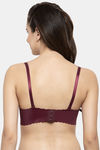 PrettyCat Padded Demi Coverage Strapless Bra - Wine — thumbnail 2