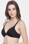 PrettyCat Padded 3/4Th Coverage T-Shirt Bra - Black — thumbnail 3