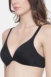 PrettyCat Padded 3/4Th Coverage T-Shirt Bra - Black — thumbnail 4