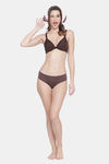 PrettyCat Padded 3/4Th Coverage T-Shirt Bra - Brown — thumbnail 5