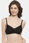 PrettyCat Padded Full Coverage T-Shirt Bra - Black — thumbnail 1