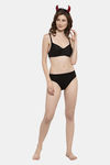 PrettyCat Padded Full Coverage T-Shirt Bra - Black — thumbnail 5
