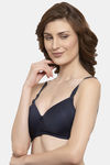PrettyCat Padded Full Coverage T-Shirt Bra - Blue — thumbnail 3