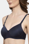 PrettyCat Padded Full Coverage T-Shirt Bra - Blue — thumbnail 4
