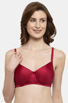 PrettyCat Padded Full Coverage T-Shirt Bra - Maroon — thumbnail 1