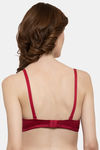 PrettyCat Padded Full Coverage T-Shirt Bra - Maroon — thumbnail 2
