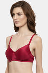 PrettyCat Padded Full Coverage T-Shirt Bra - Maroon — thumbnail 3